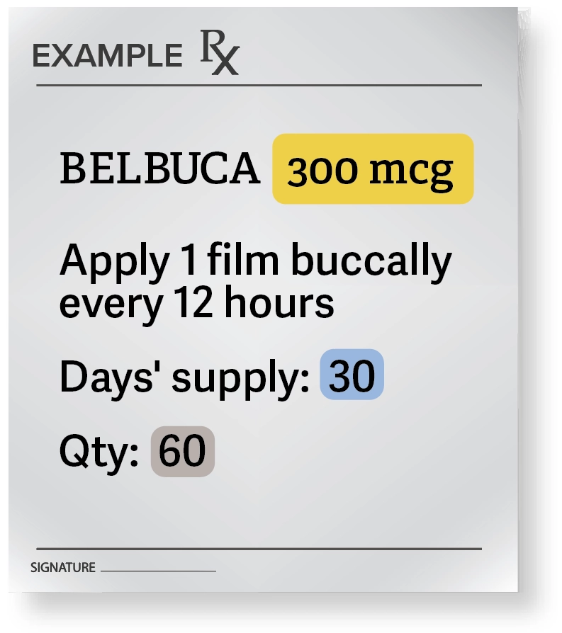 titration example script for 300 mcg